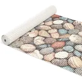 ANRO Badmat Stenen Wit 65x160cm Antislip Douchemat Afwasbaar Sneldrogend