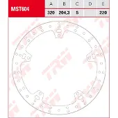 TRW Remblok met ABE VOOR MST604 D: 320, star