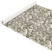 ANRO Badmat Stenen Wit 130x400cm Antislip Douchemat Afwasbaar Sneldrogend