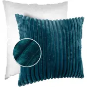 ANRO Sierkussen Turquoise 60x60 cm - Ribfluweel - Inclusief vulling