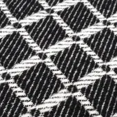 ANRO Tania Plaid Zwart 130x160 cm - Katoenmix - Met franjes