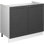 Vicco Wastafelkast Fame-Line, Anthrazit-Gold Landhaus/Wit, 100 cm zonder werkblad