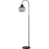 Brilliant Ligari Vloerlamp – Zwart rookglas met E27 fitting