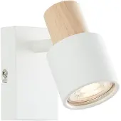 Brilliant Pini - Wandlamp - GU10 max 1x10W - Wit/Hout