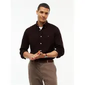 Tommy Hilfiger Overhemd 'Flex' chocoladebruin