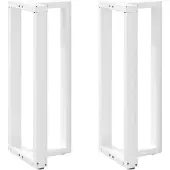 vidaXL Bartafelpoten 2 st T-vormig 50x35x(100-101) cm staal wit