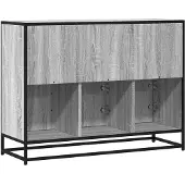 vidaXL Dressoir, grijs Sonoma, 100x35x76 cm, houtvezel