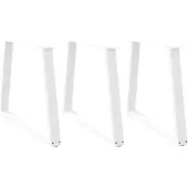 vidaXL Eettafelpoten 3 st V-vormig 90x(72-73,3) cm staal wit