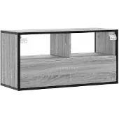 vidaXL TV-kast, grijs Sonoma, 80x31x39,5 cm, van houtvezel en metaal