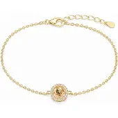 LGT JWLS Goudkleurige Dames Armband met Champagnekleurige Zirkonia