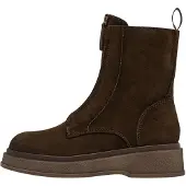 Tamaris boots met voorritssluiting van runder suède