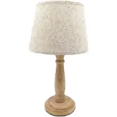 Clayre & Eef tafellamp, bruin, hout
