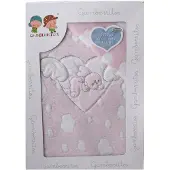 Gamberritos laken set hartje katoen klein roze 3 delig