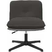 vidaXL bureaustoel, donkergrijs, bekleed met een wolachtige stof