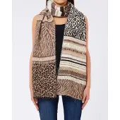 Liu Jo Sciarpa Jacquard Animalier sjaal bruin / combi, ST