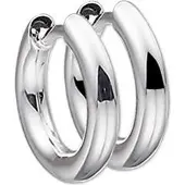 GLAMS klapoorringen 2,5 mm rond - 15 mm - Zilver