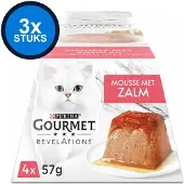 Gourmet 3x Revelations - Mousse Zalm - Kattenvoer - 4x57g