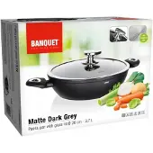 Banquet Matte Donkergrijs Koekenpan 28 cm, 3.7L