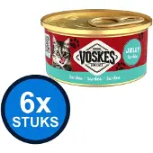Voskes 6x Gelei Sardine - Kattenvoer - Blik 85g