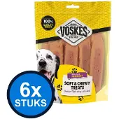 Voskes 6x Kipfilet Strips met Eend - Hondensnack - 400g