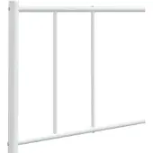 vidaXL Vervangend hoofdbord 135 cm metaal wit
