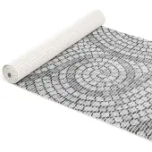 ANRO Badmat Mozaïek Grijs 65x1000cm Antislip Douchemat Afwasbaar Sneldrogend