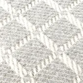 ANRO Tania Plaid Lichtgrijs 130x160 cm - Katoenmix - Met franjes