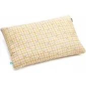 Mumla Katoenen kussensloop Geel Geruit 70x80 cm - Ademend en Gecertificeerd