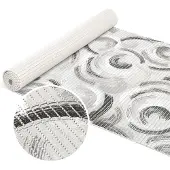 ANRO Badmat Ringen Grijs 65x300cm Antislip Douchemat Afwasbaar Sneldrogend