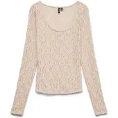Vero Moda VMFLORA LS 2-WAY LACE TOP JRS NOOS