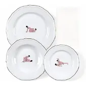 Seletti Seikantai Borden met Servet - Set van 3 Inclined
