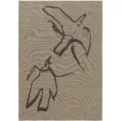 Ferm Living Theedoek Vuelo Elm Green/Coffee - 70 x 50 cm