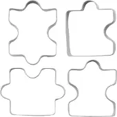 MaxPower RVS Fondant Koekjes Uitsteker Taart Gebak Uitsteker Puzzelvorm 4st