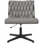 vidaXL Kantoelstoel, draaibaar, lichtgrijs, met stoffen bekleding