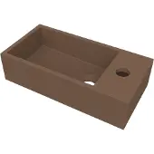 Arcqua Flair Fontein 36x18 cm Rechts Met Kraangat Mat Chocola
