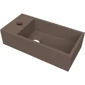 Arcqua flair fontein 36x18 cm links met kraangat mat mokka