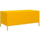 vidaXL Salontafel mosterel (senfgelb) 101,5 x 50 x 43,5 cm, koudgewalst staal