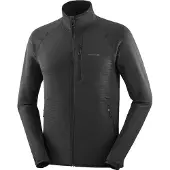 Salomon - Fleeces - Sntial Lightwarm FZ M Deep Black voor Unisex - Maat L - Zwart