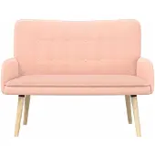 vidaXL 2-Zits Sofa Roze 115 x 61 x 87 cm Bouclé