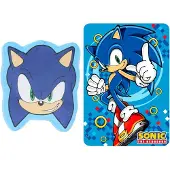 Sonic slaapkamerset; kussen en fleece deken