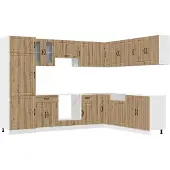 vidaXL 14-delige Keukenkastenset Lucca bewerkt hout artisanaal eiken