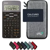 Sharp EL-531TH Grijs incl. WYNGS Beschermhoes Hellgaru- Wetenschappelijke Rekenmachine - Basis Pakket