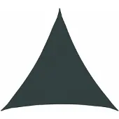 vidaXL Zonneschaduwzeil 2 x 2 x 2 m HDPE Driehoekig Donkergroen