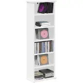 vidaXL CD Kast Wit 32 x 17 x 92 cm Bewerkt hout