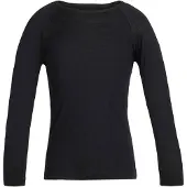 Icebreaker Ondershirt Kids 200 Oasis LS Crewe Black-Maat 128