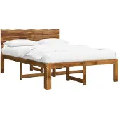 vidaXL Tweepersoonsbed met hoofdbord ROSTOCK Naturel 120 x 190 cm