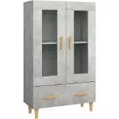 vidaXL Hoge kast, betonkleur, 70x31x115 cm, houtvezelplaat