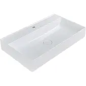 Arcqua edge wastafel enkel 1 kraangat 80x47x12 cm glans wit