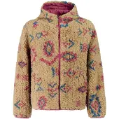 Protest Fleece jas 'PRTKylee JR' blauw / lichtbruin / rosa