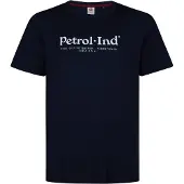 Petrol Industries - Heren Plus Size T-shirt met print gibson - Blauw